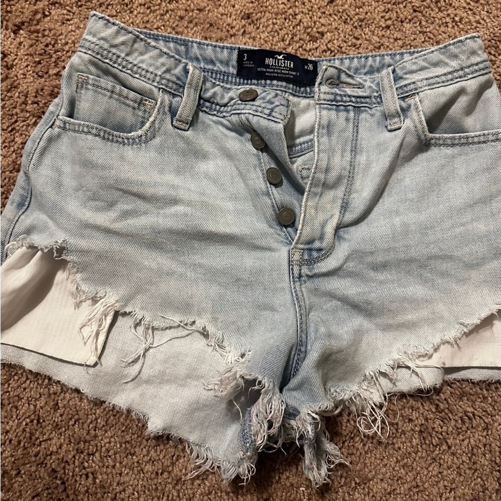 Hollister Women's Light Blue Denim Shorts